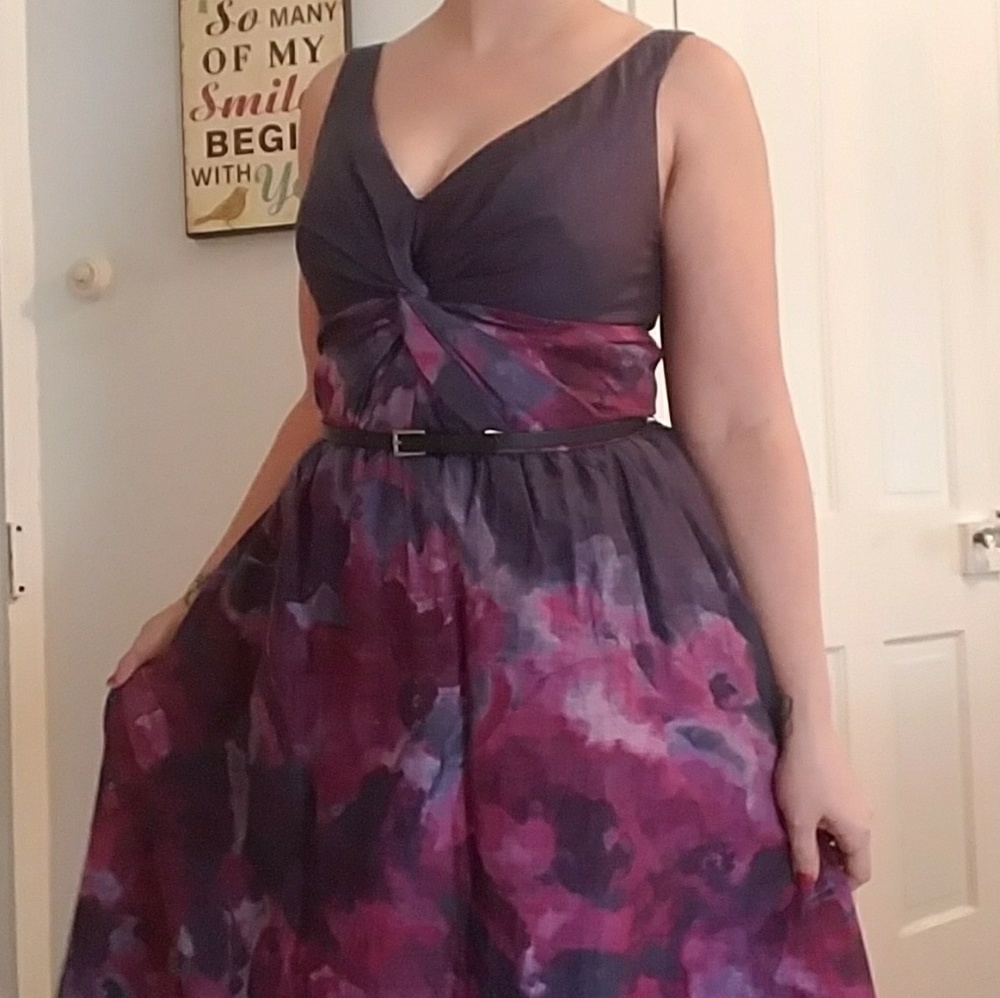 Neiman Marcus Lela Rose watercolor dress